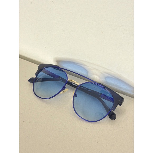 Balmain BL2533B Blue Gold Aviator Sunglasses Made in France C04 53-18-145 main image 5